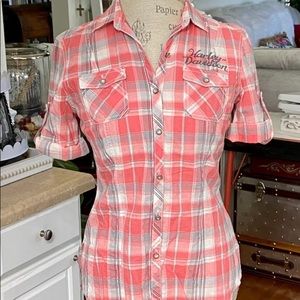 HARLEY-DAVIDSON BUTTON TOP SIZE SMALL